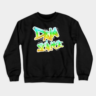 Data Science Graffiti Blue | Hip Hop Urban Street Art Spray Paint White Crewneck Sweatshirt